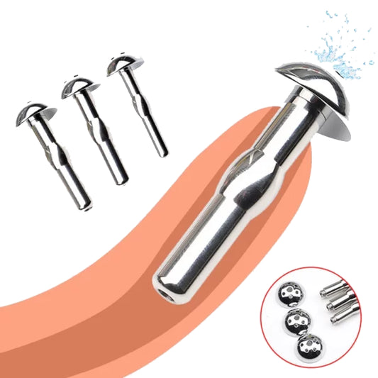 Cum Through Hollow Design Stainless Steel Penis Plug