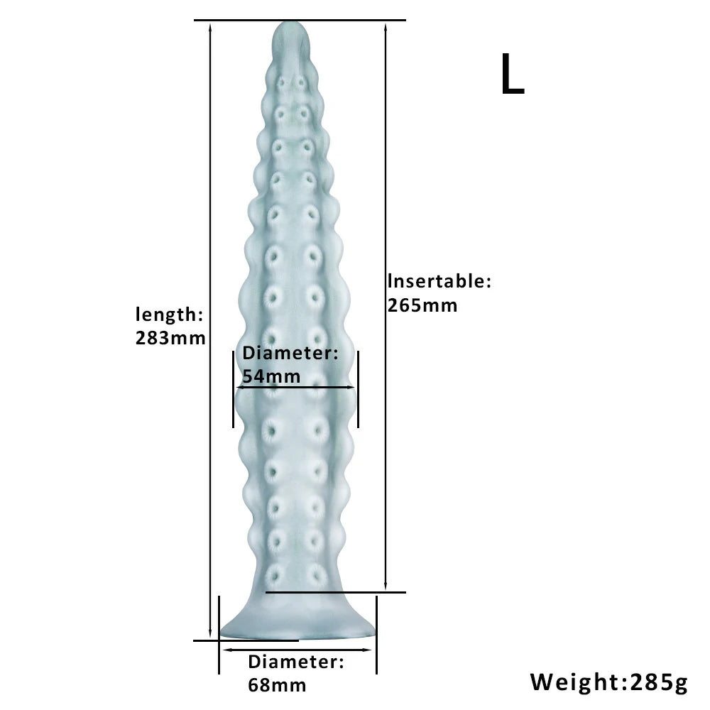 Curved Alien Octopus Tentacle Dildo 7.8 Inches