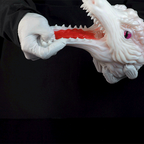 White Dragon Fantasy Torso Sex Doll – Male Blowjob Silicone Pocket Pussy for Interspecies Play