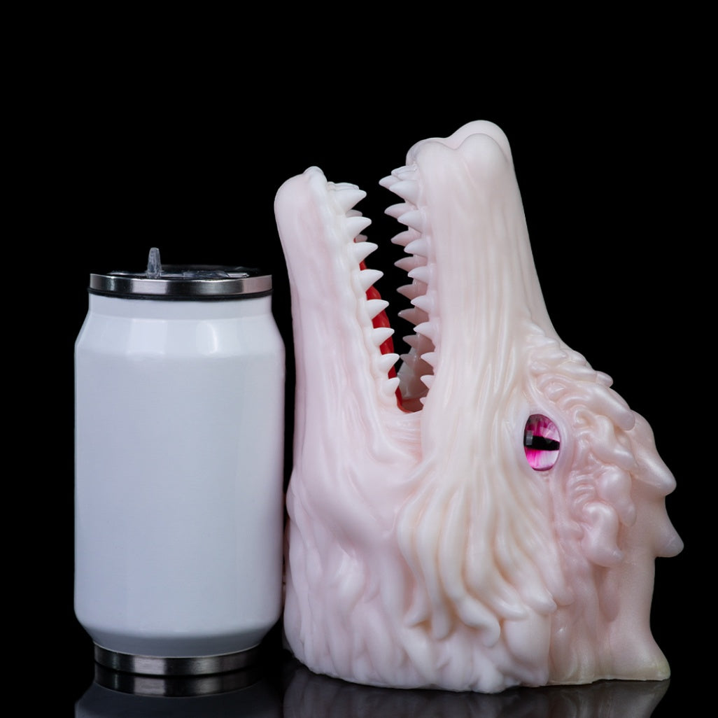 White Dragon Fantasy Torso Sex Doll – Male Blowjob Silicone Pocket Pussy for Interspecies Play