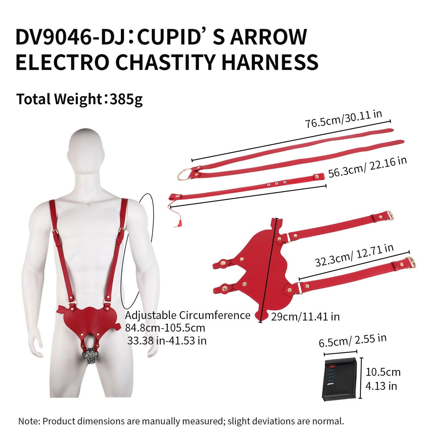 Cupid's Arrow Electro Harness - Full E-Stim Chain Chastity Set