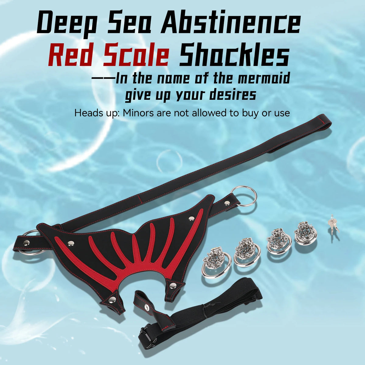 Mermaid Electro Prison - Full E-Stim Chastity Harness & Urethral Sound Set