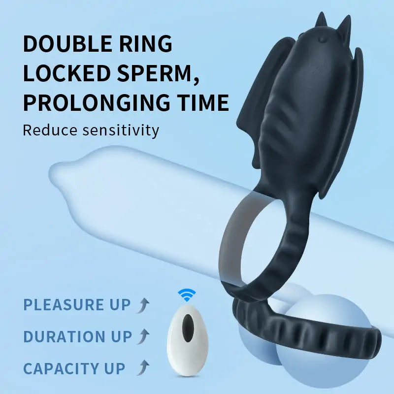 Dark Knight Cock Ring with Remote