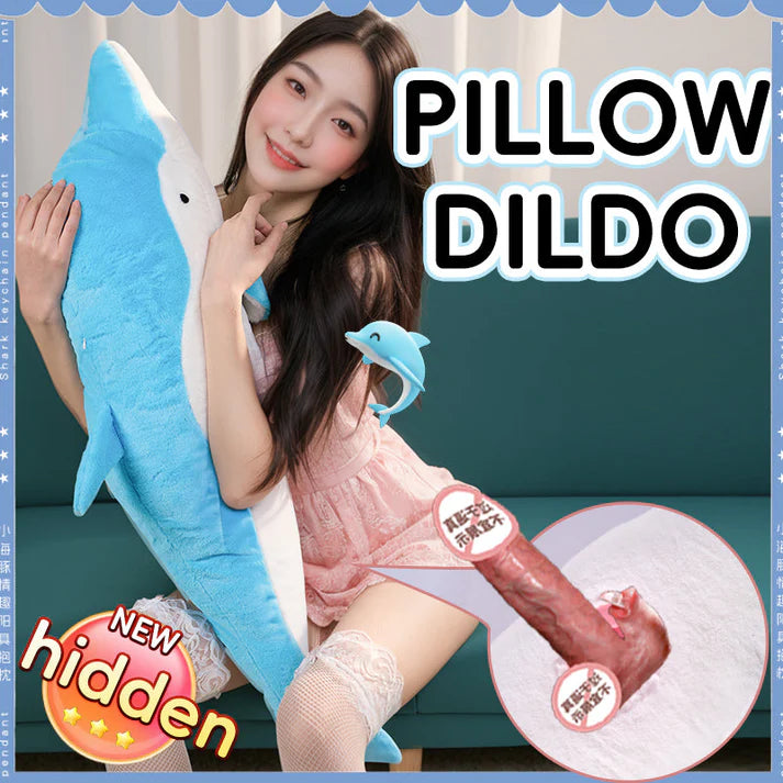 Dolphin Plush Pillow Discreet Dildo Machine