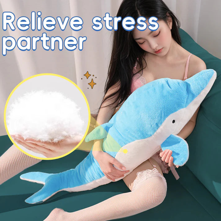 Dolphin Plush Pillow Discreet Dildo Machine