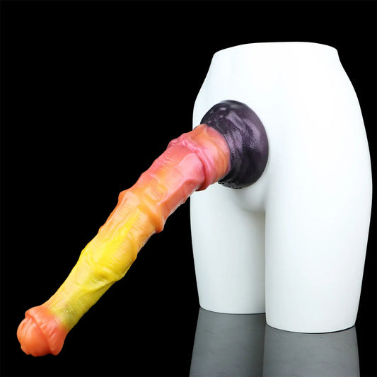 Double-layer Silicone Giant Horse Dildo 17 Inches