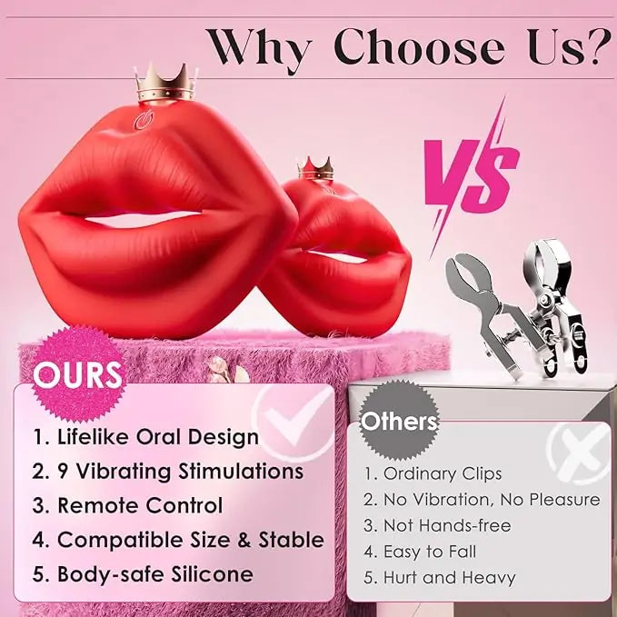 Double-lip Vibrating Hidden Nipple Clamp with App