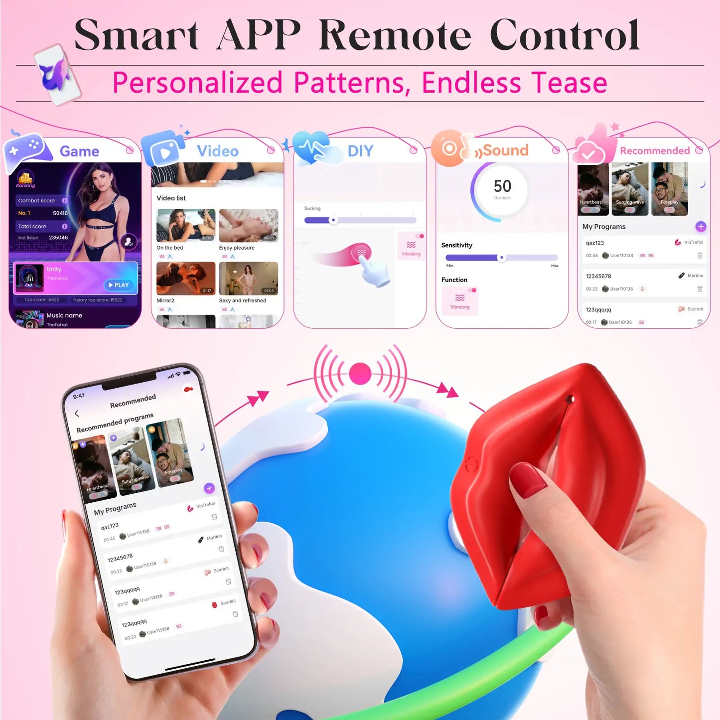 Double-lip Vibrating Hidden Nipple Clamp with App