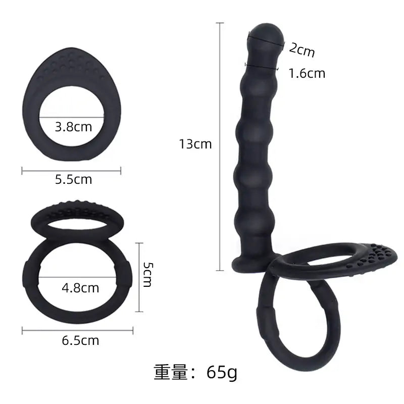 Double Penetration Beaded Dildo