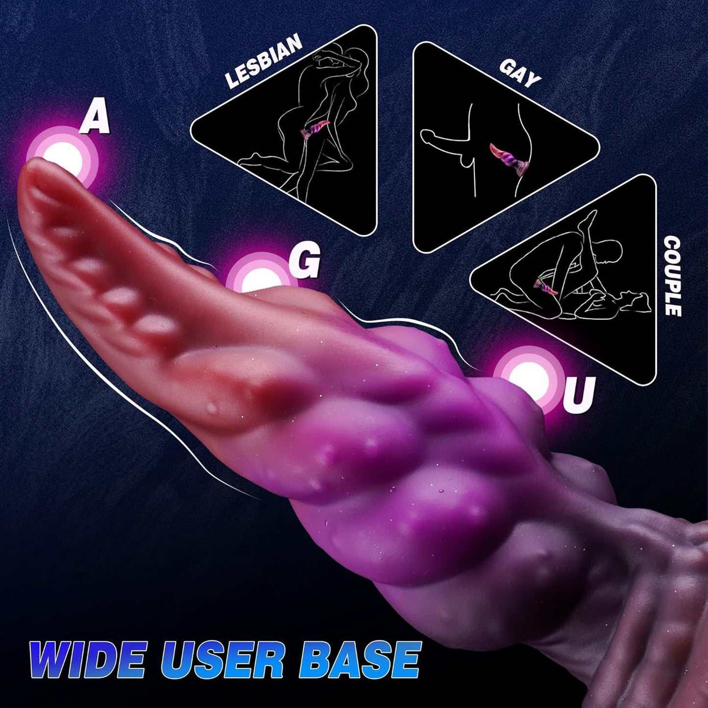 Dragon Alien Dildo Galaxy Color 8 Inches