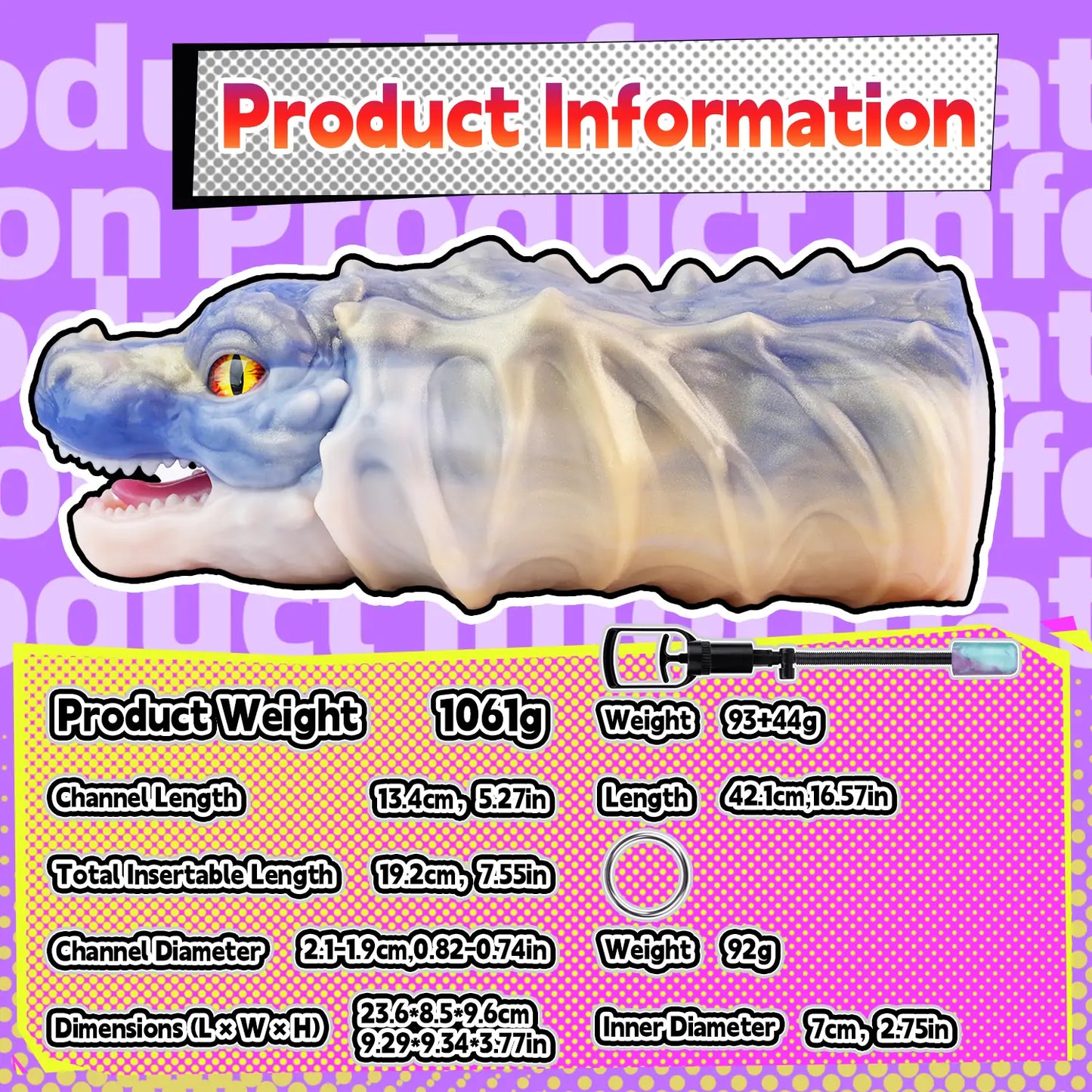 Dragon Head Suction Pump Fantasy Animal Stroker
