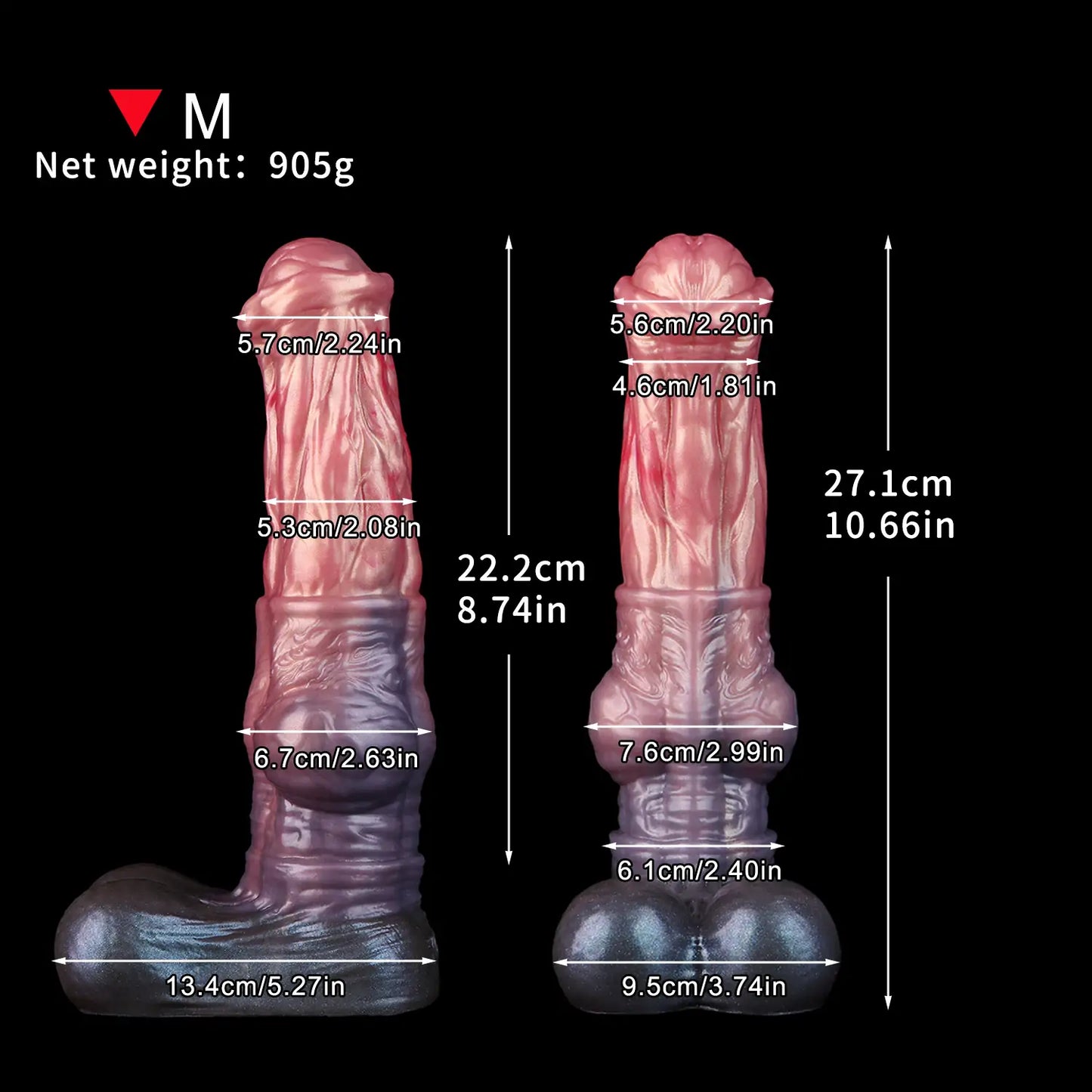 Dual-Density Fantasy Horse Dildo 10 Inches