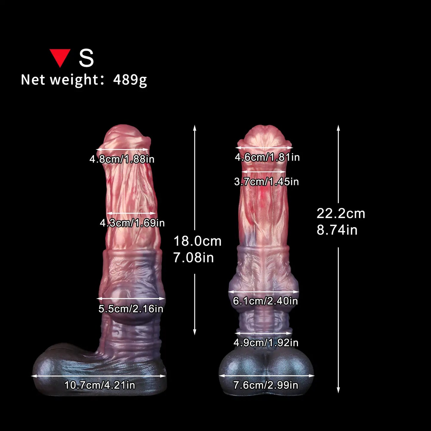Dual-Density Fantasy Horse Dildo 10 Inches