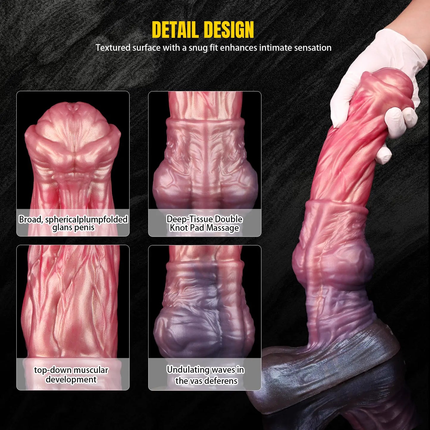 Dual-Density Fantasy Horse Dildo 10 Inches
