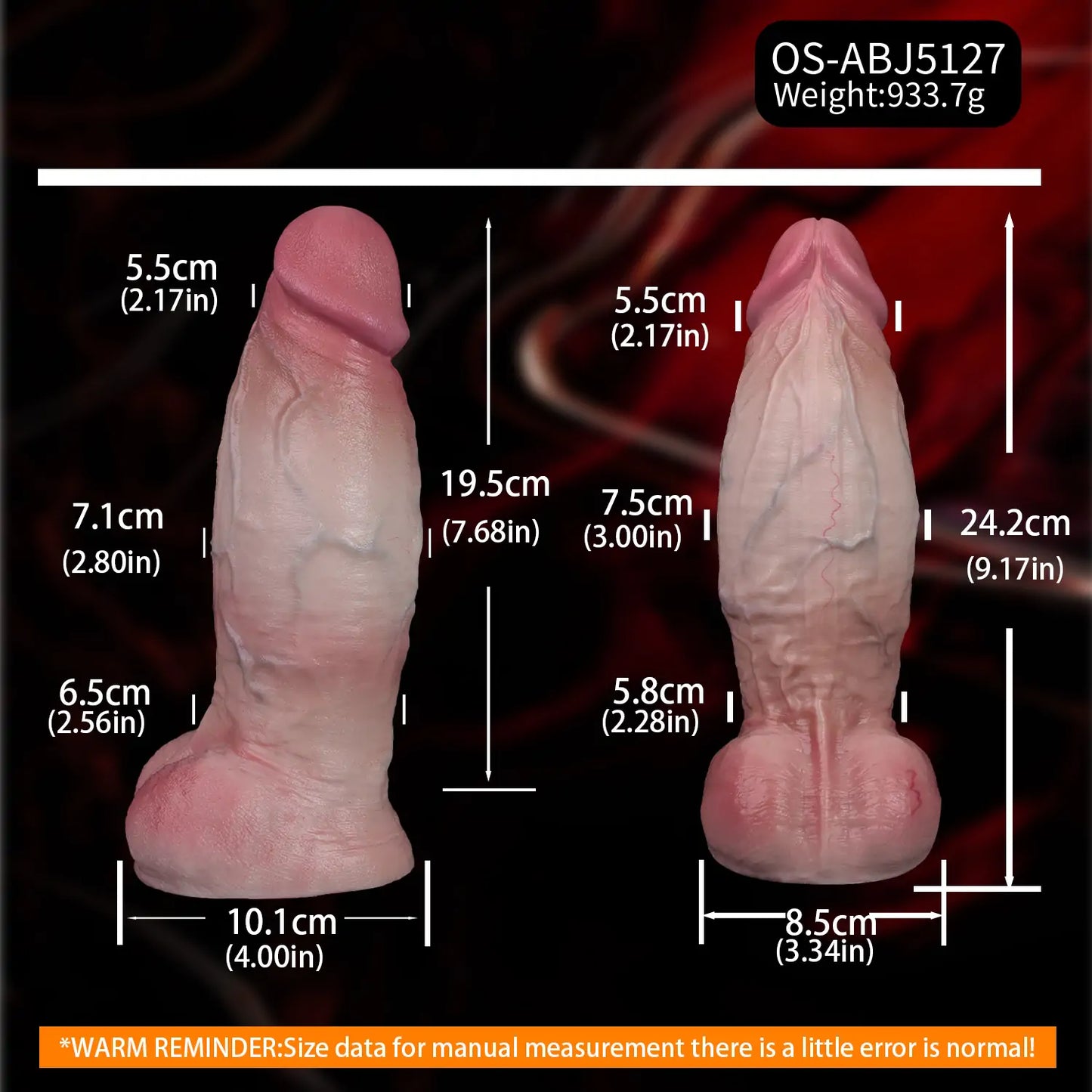 Dual-Density Realistic Dildo with Testicles