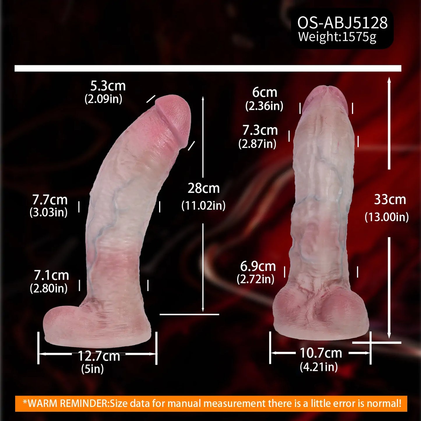 Dual-Density Realistic Dildo with Testicles