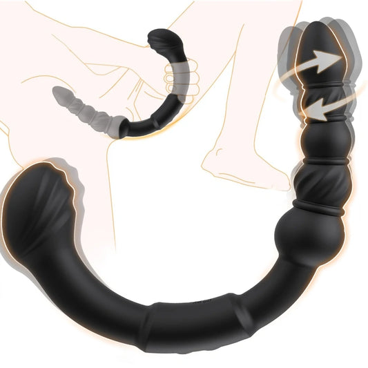 Dual-End Anal Hook – Rotating & Vibrating Prostate Massager