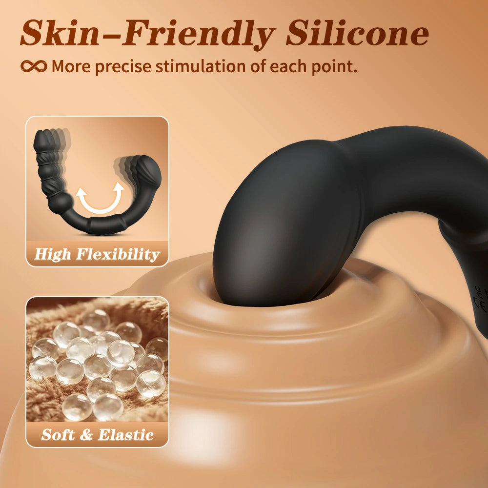 Dual-End Anal Hook – Rotating & Vibrating Prostate Massager