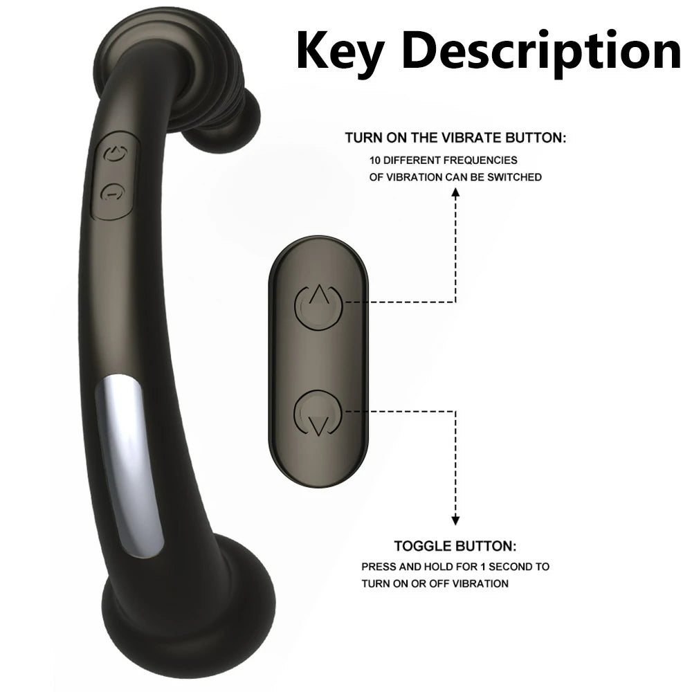 Dual-End Anal Hook – Rotating & Vibrating Prostate Massager