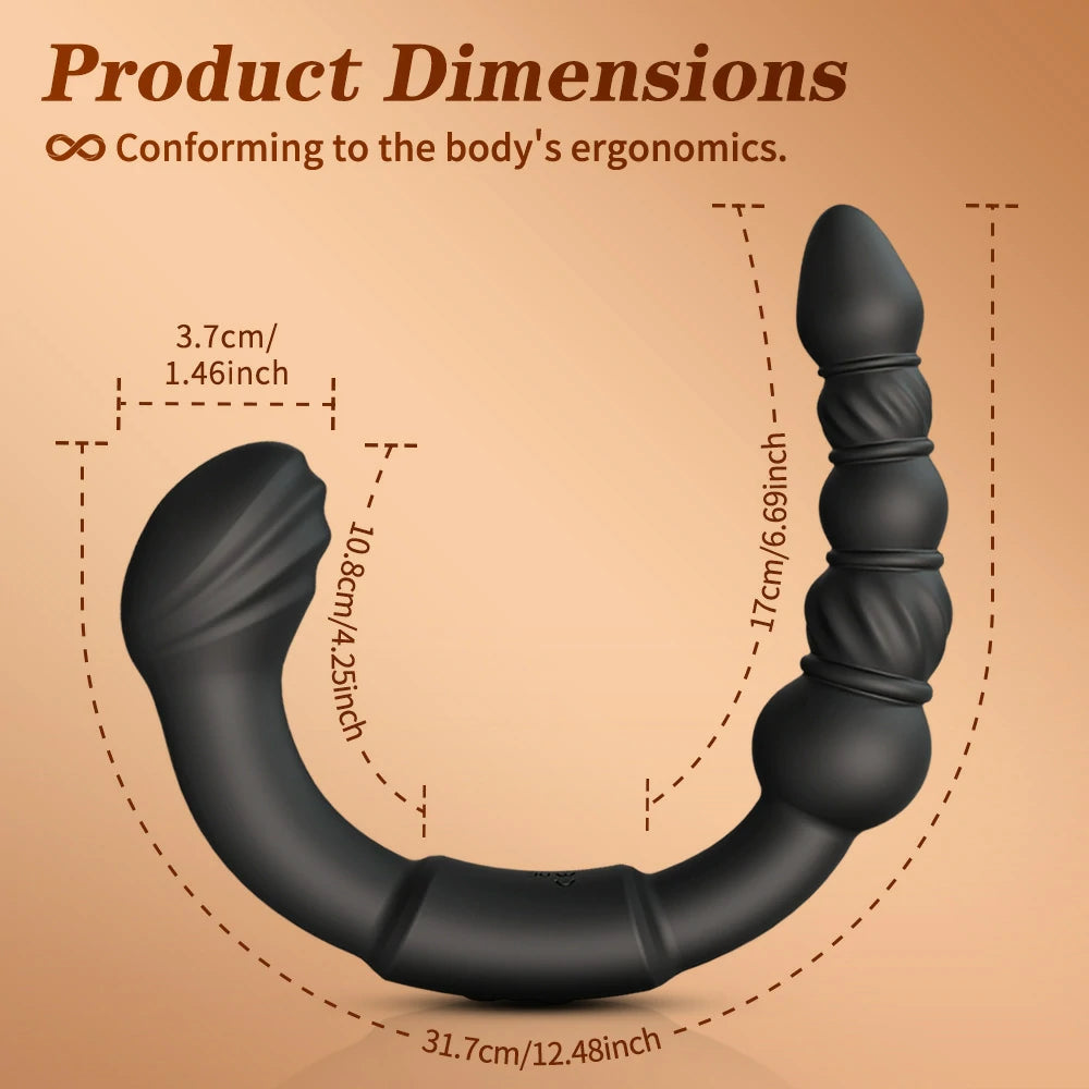 Dual-End Anal Hook – Rotating & Vibrating Prostate Massager