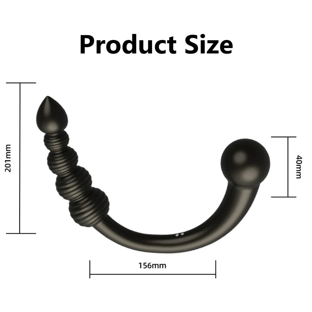 Dual-End Anal Hook – Rotating & Vibrating Prostate Massager