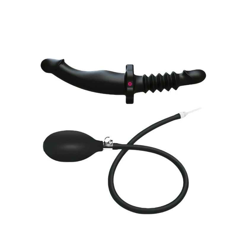 Dual-Ended Inflatable Dildo with Air Pump