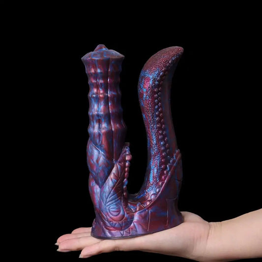 Dual-Head Monster Dildo with Suction Cup 7 Inches