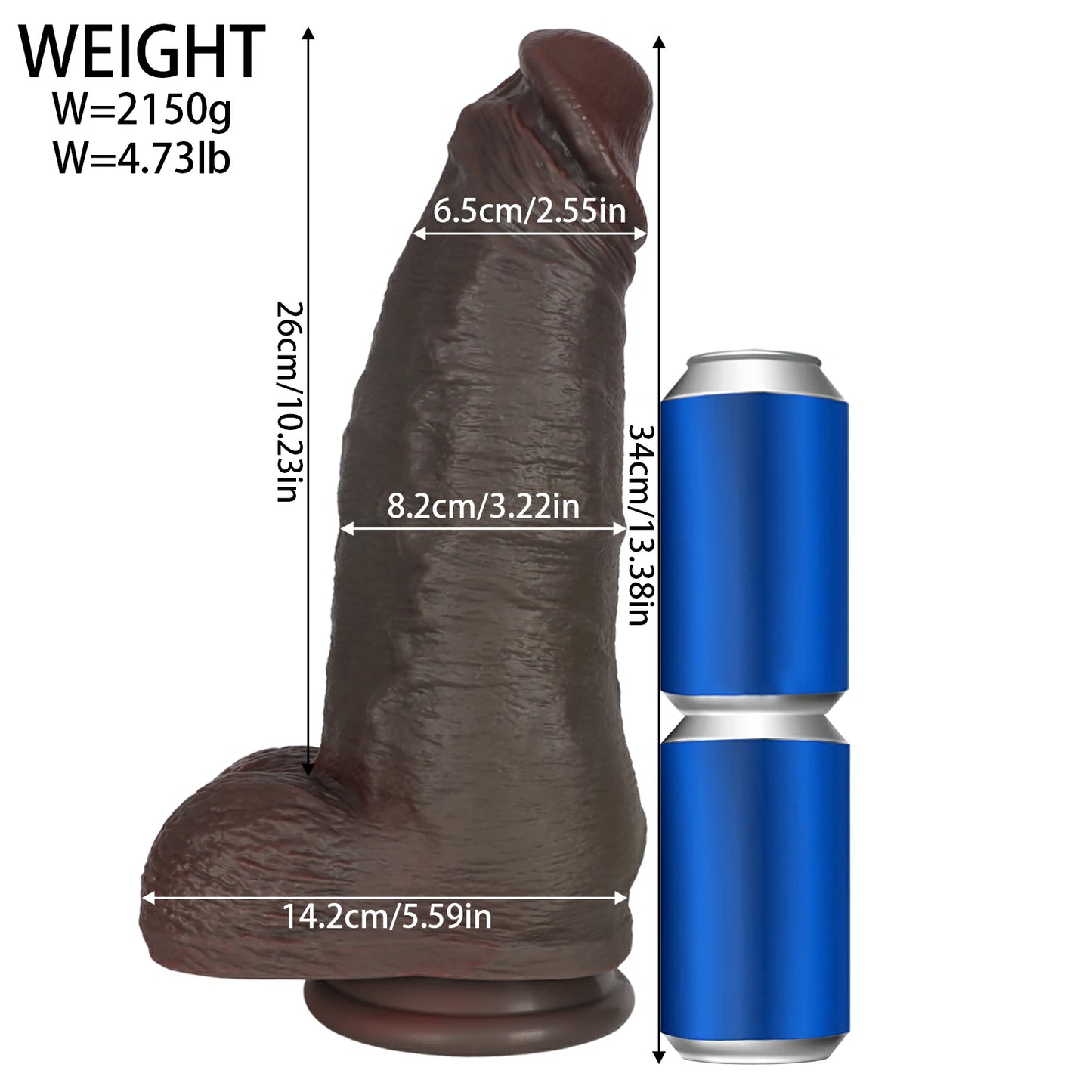 Dual-Layer Liquid Silicone Dildo with Ultra-Strong Suction Base