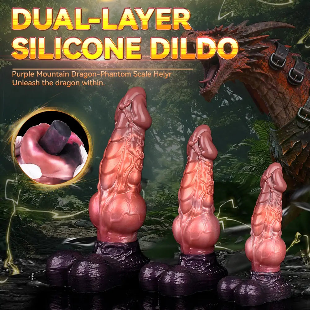 Dual Density Huge Dragon Dildo 13.9 Inches