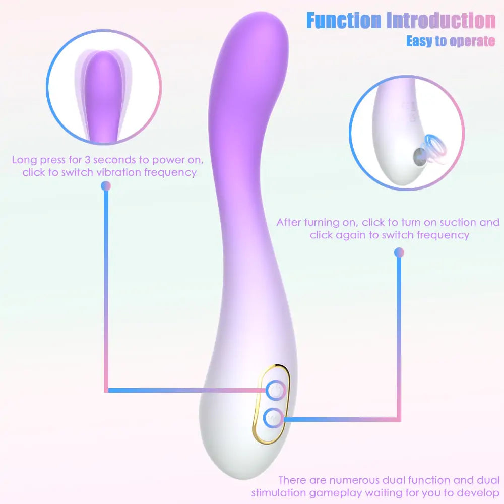 Dual Head G-Spot Suction Vibrator
