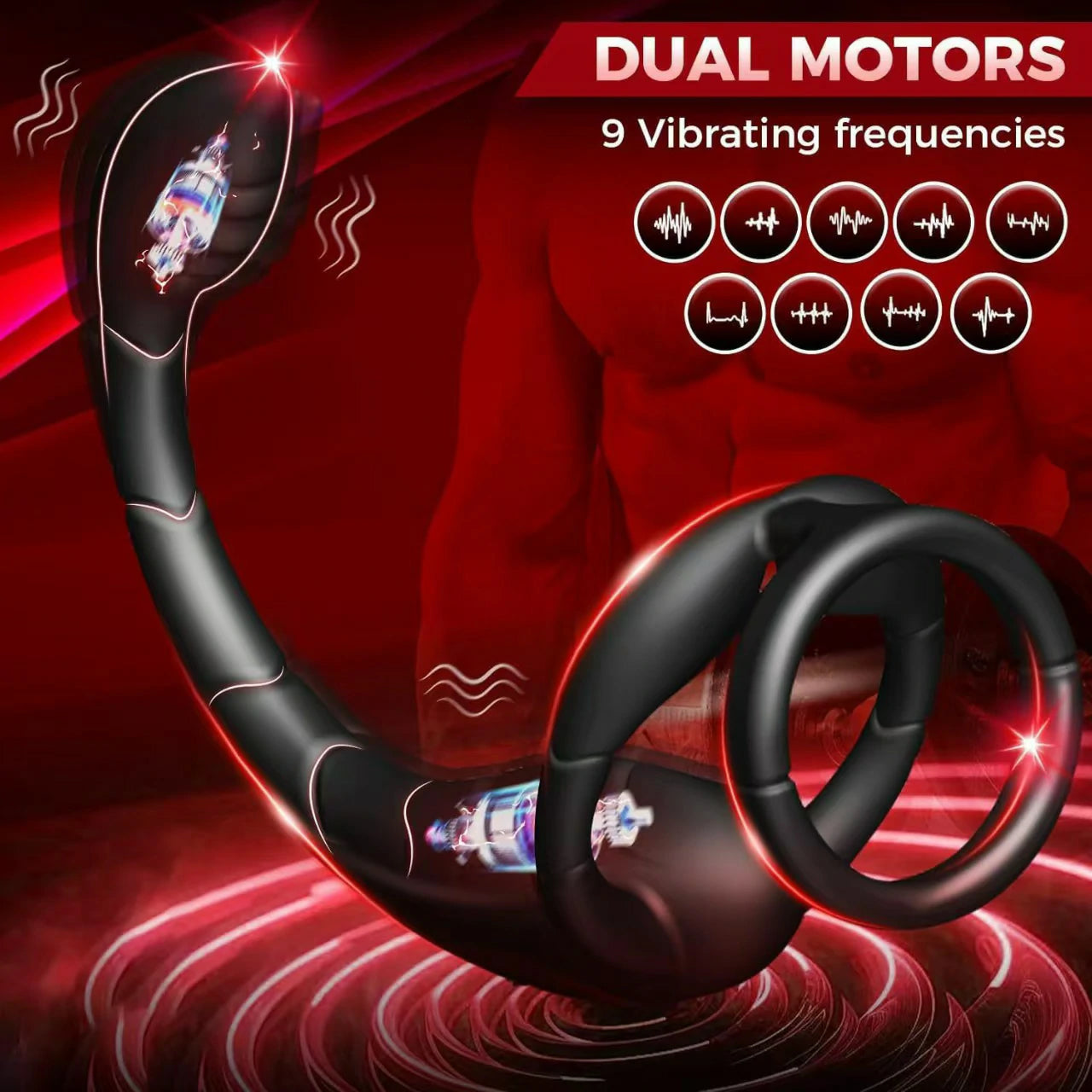 Dual Motor Scorpion Tail Prostate Massager