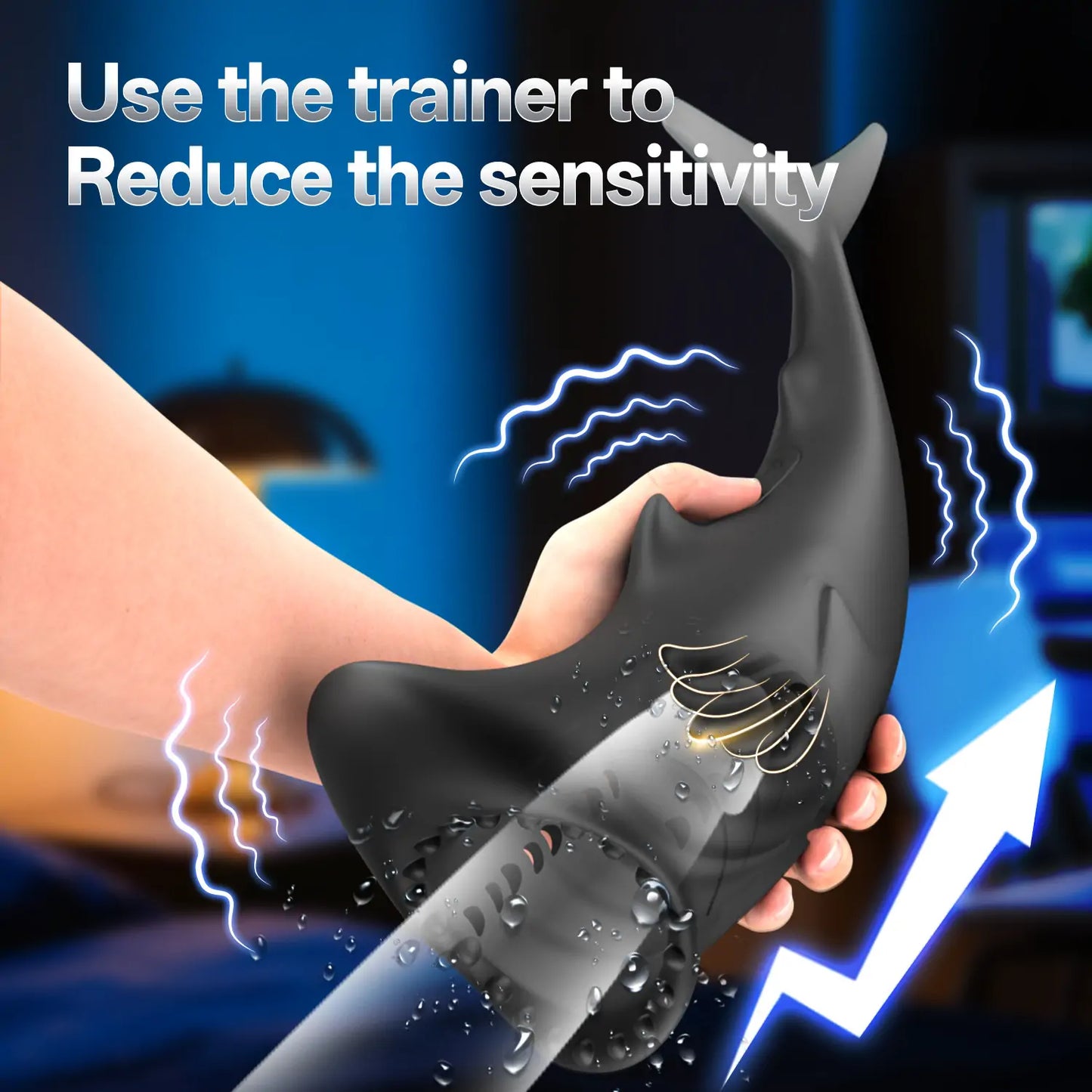Electric Shark Stroker - Penis Vibrating Trainer