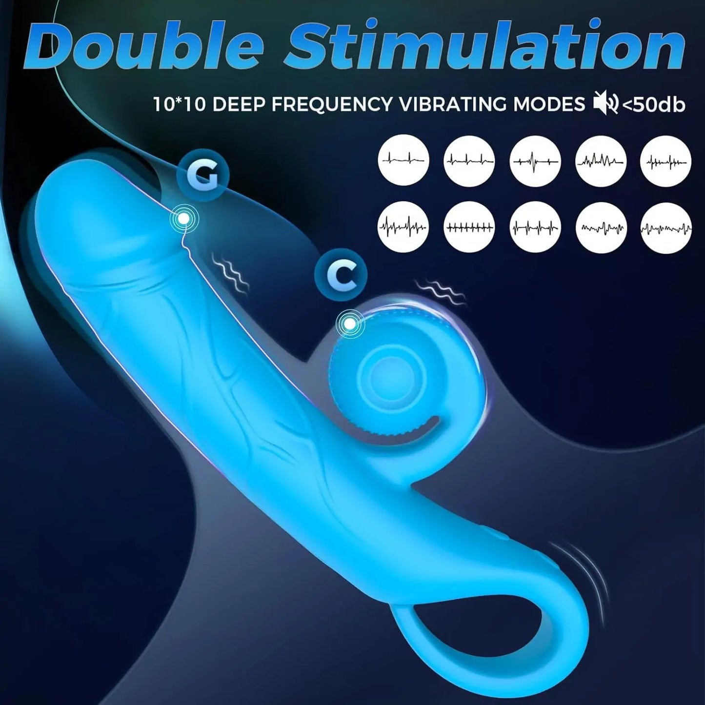 Electric slide dildo G-Spot Clit Vibrator