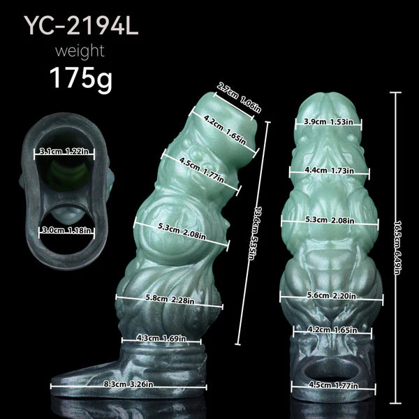 Emerald Monster - Knot Cock Sleeve 3 Sizes