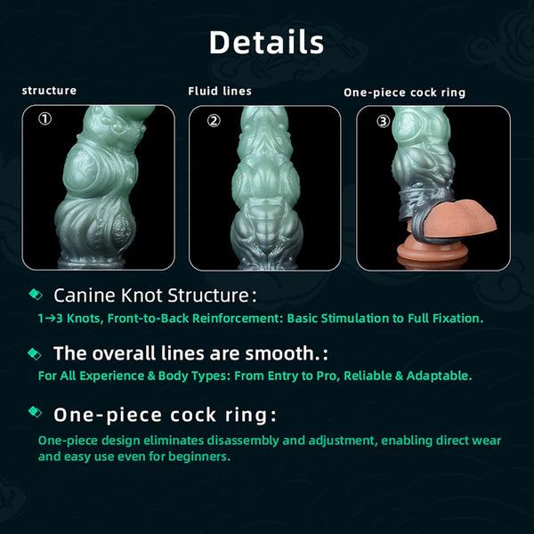 Emerald Monster - Knot Cock Sleeve 3 Sizes
