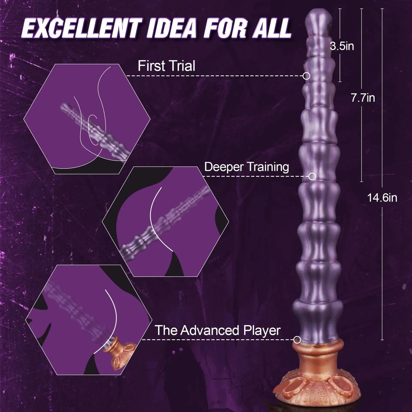 Extra-Long Keel Silicone Anal Dildo