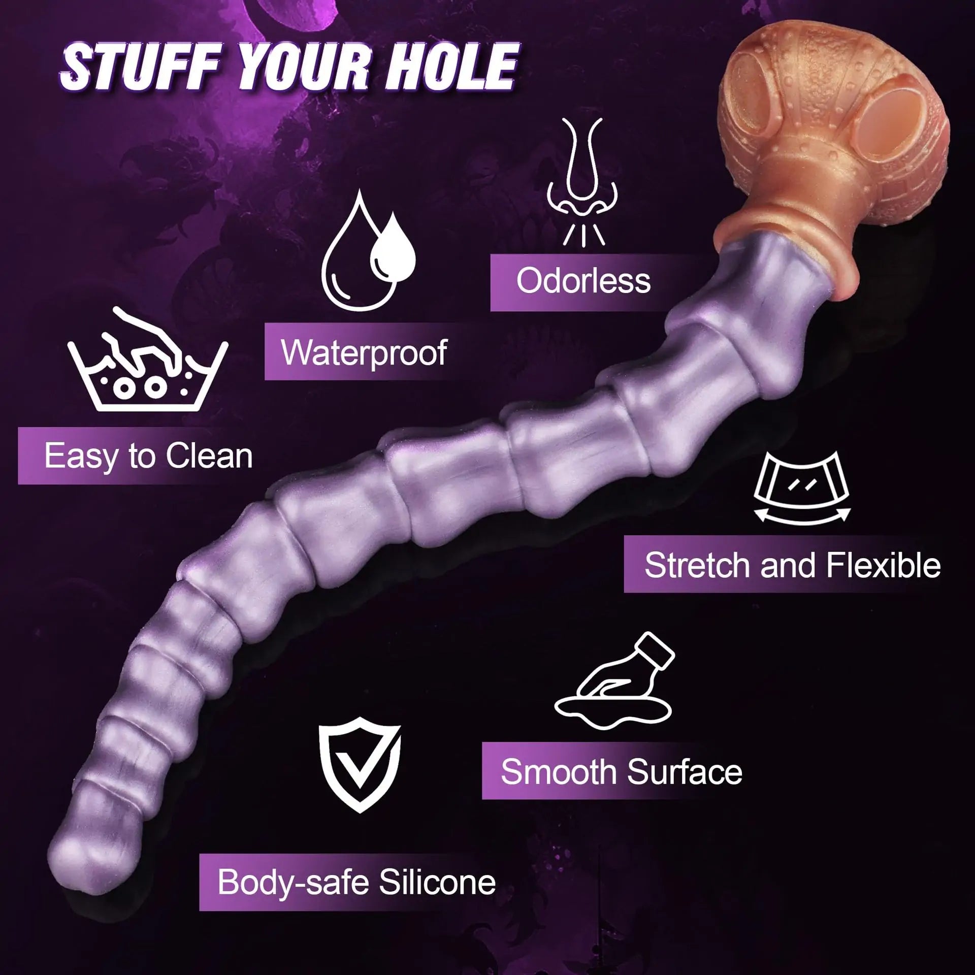 Extra-Long Keel Silicone Anal Dildo  anesidora