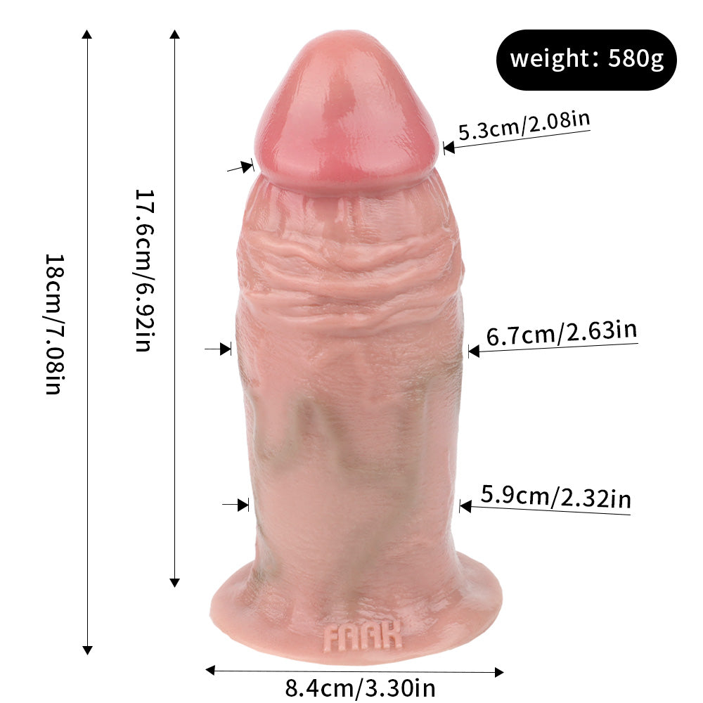 Huge Anal Dildo Butt Plug - Big Girth 7-inch Penis Silicone Strapon Strapless Sex Toys for Women
