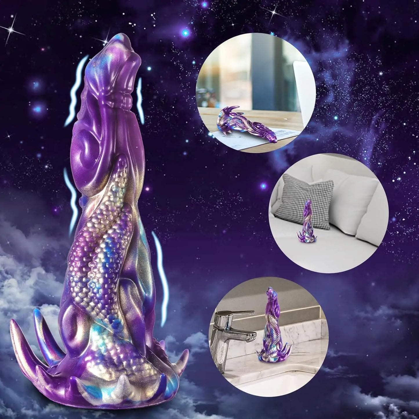 Fantasy Cosmic Dragon Dildo 9 Inches