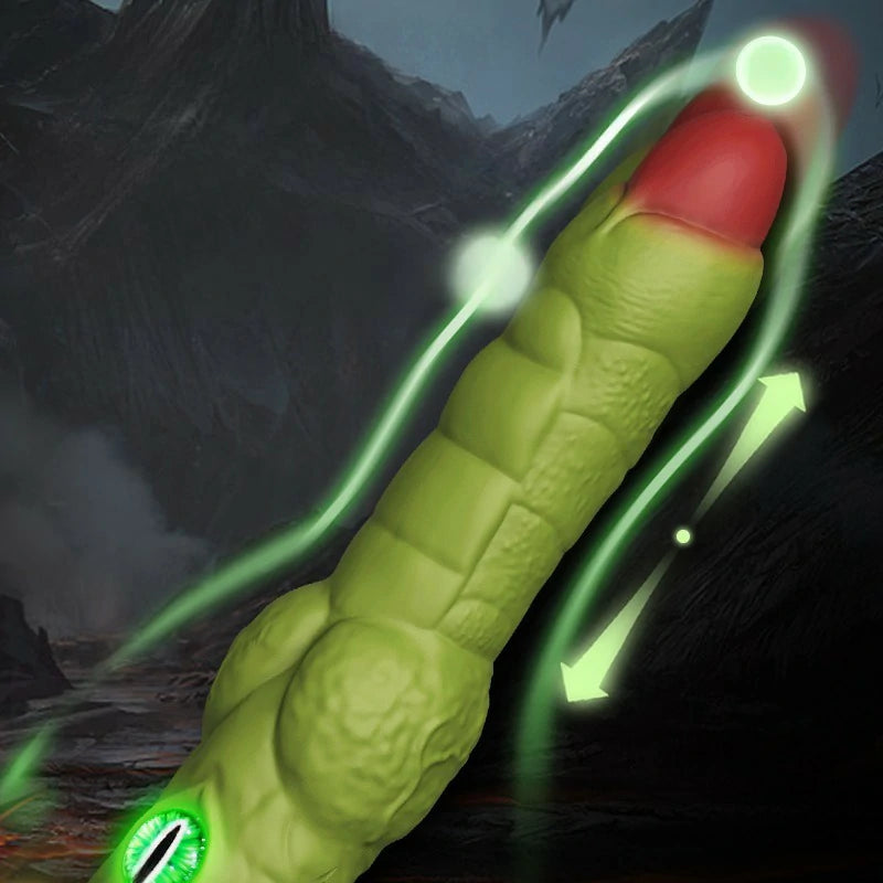 Fantasy Crocodile Vibrating Thrusting Dildo 9 Inches