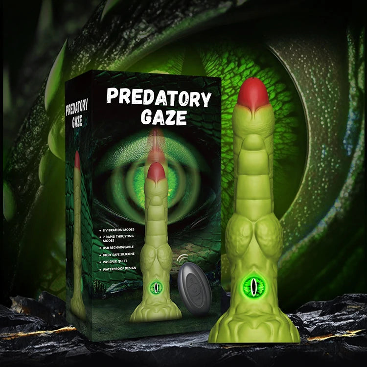 Fantasy Crocodile Vibrating Thrusting Dildo 9 Inches