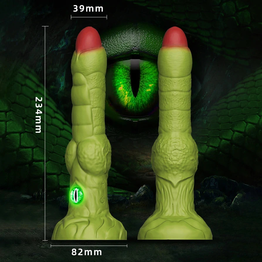 Fantasy Crocodile Vibrating Thrusting Dildo 9 Inches
