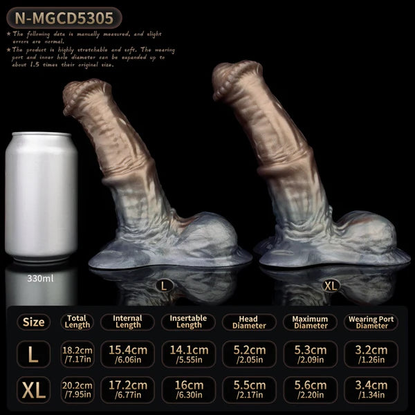 Fantasy Curved Horse Penis Sleeve with Straps