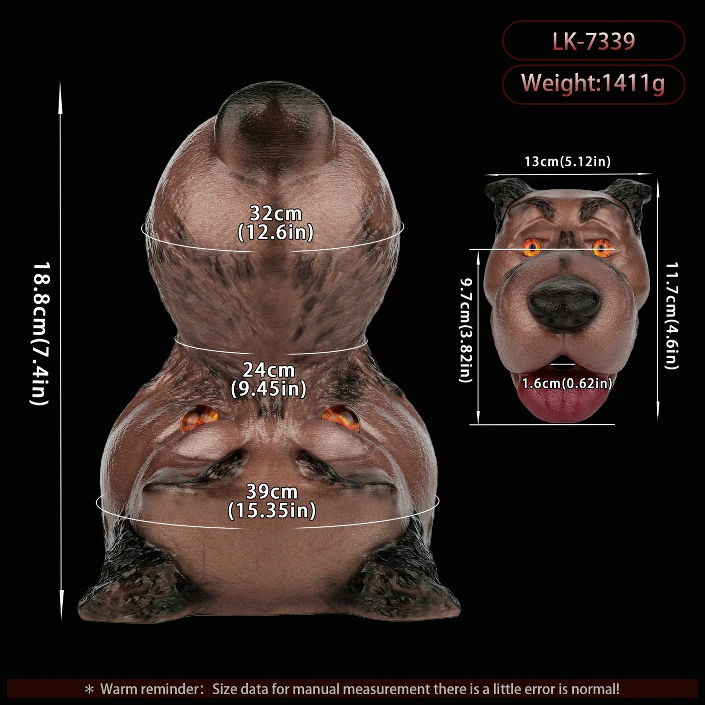 Fantasy Dog Head & Body Stroker Set