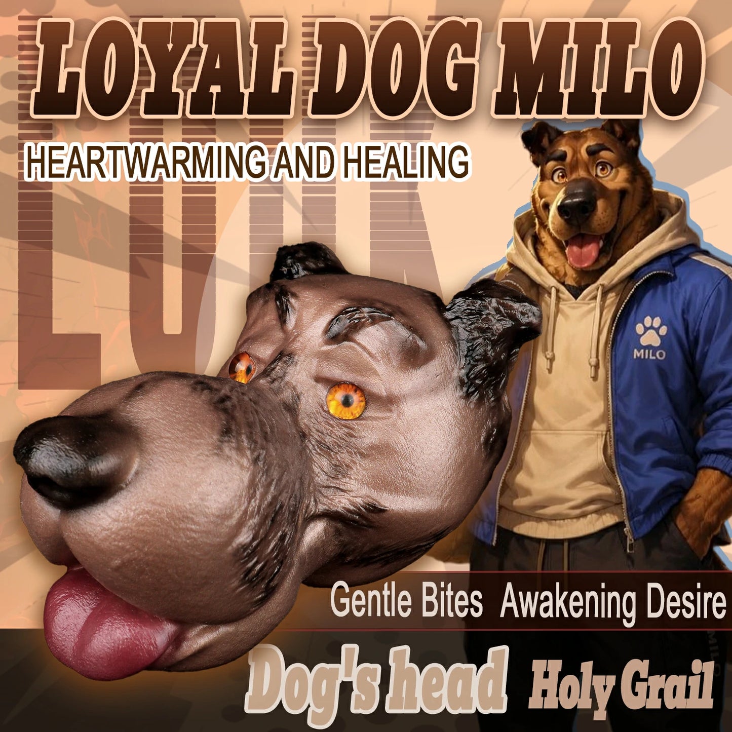 Fantasy Dog Head & Body Stroker Set