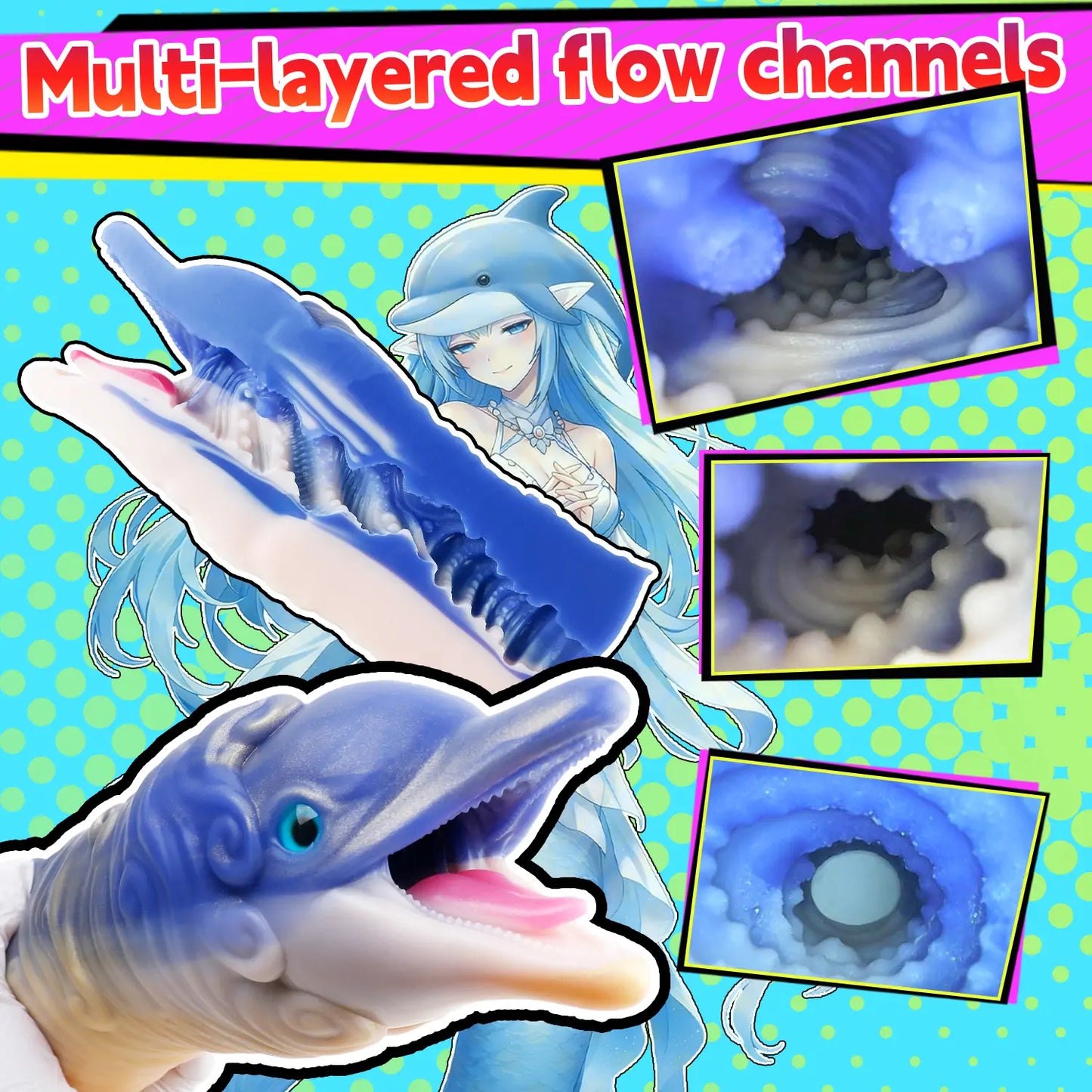 Fantasy Dolphin Pocket Pussy with Pump