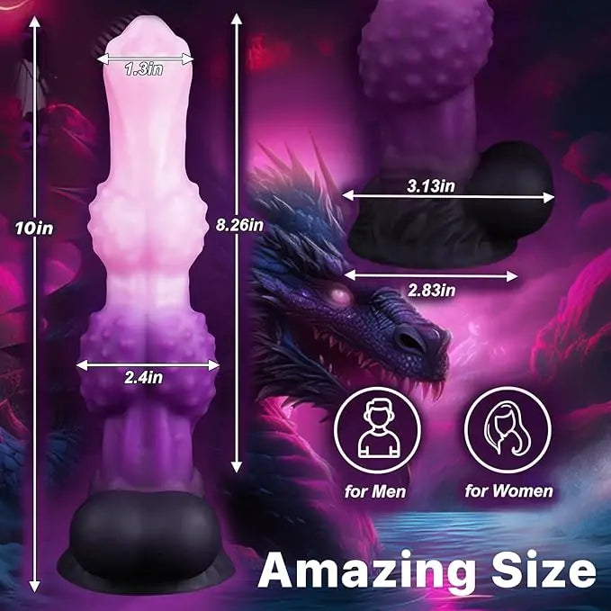 Fantasy Dragon Double Knot Dildo 10 Inches