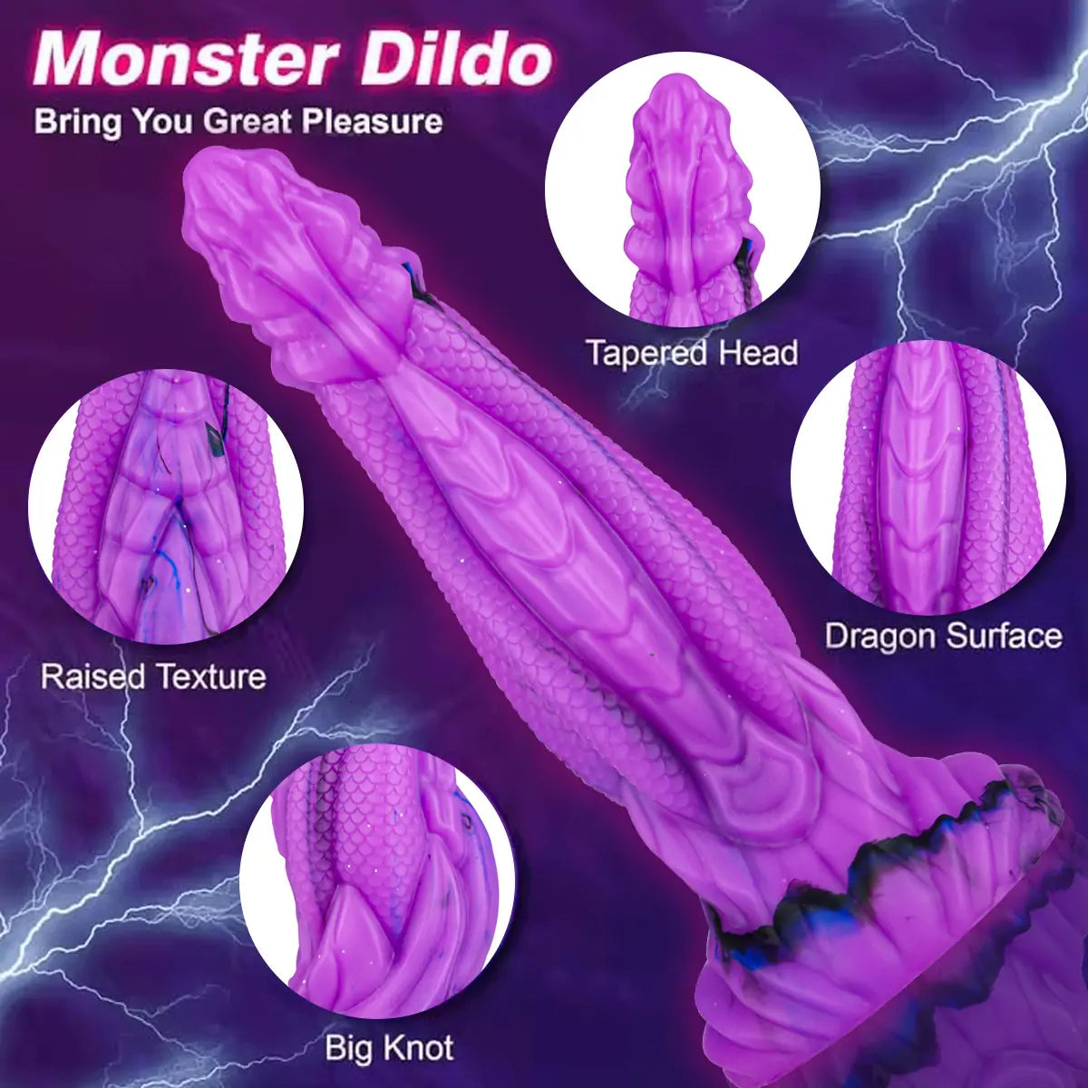 Fantasy Dragon Scale Dildo 8.8 Inchs
