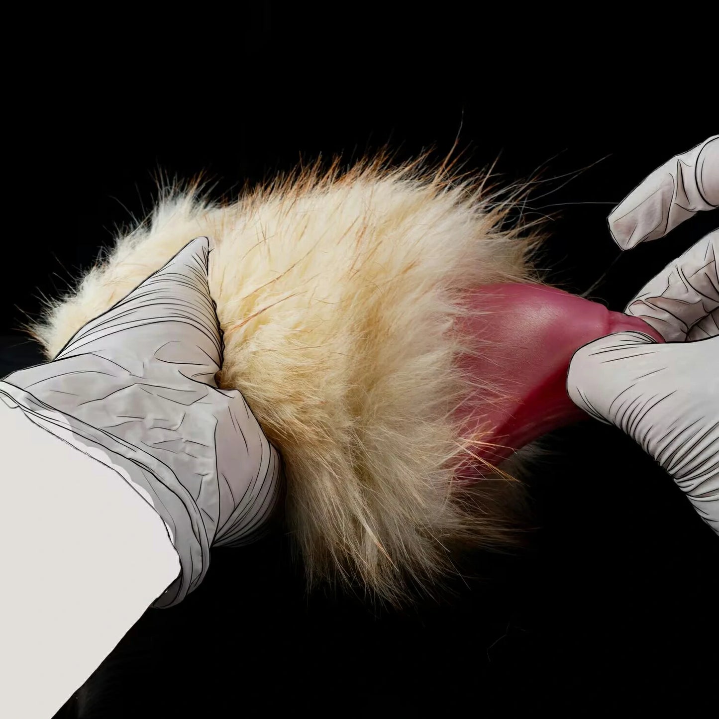 Fantasy Fluffy Fox Stroker — Detachable Plush