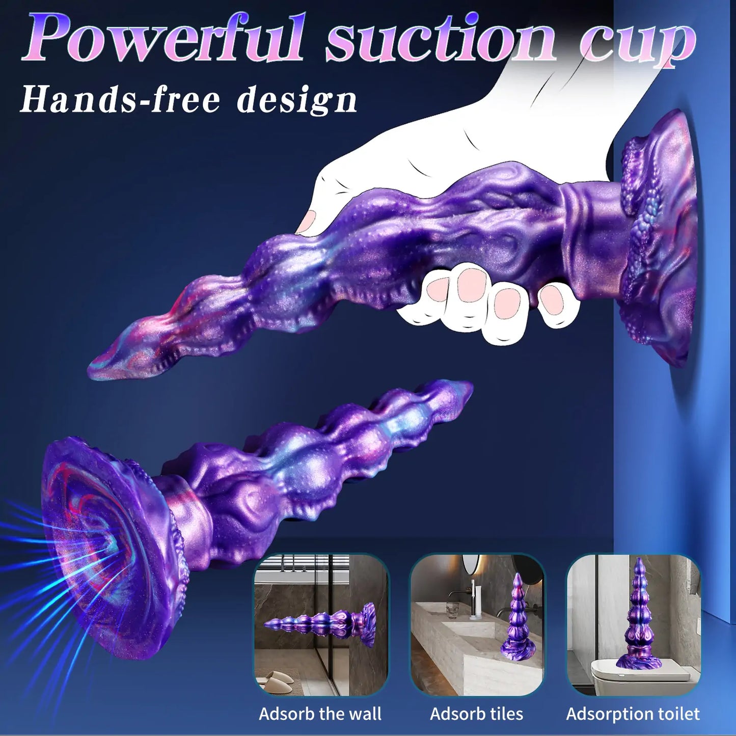 Fantasy Galaxy Beaded Knot Dildo 9 Inches